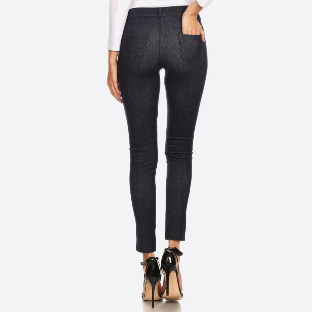 Faded Out 5-Pocket Skinny Jeans - Navy - Picture 3 of 5